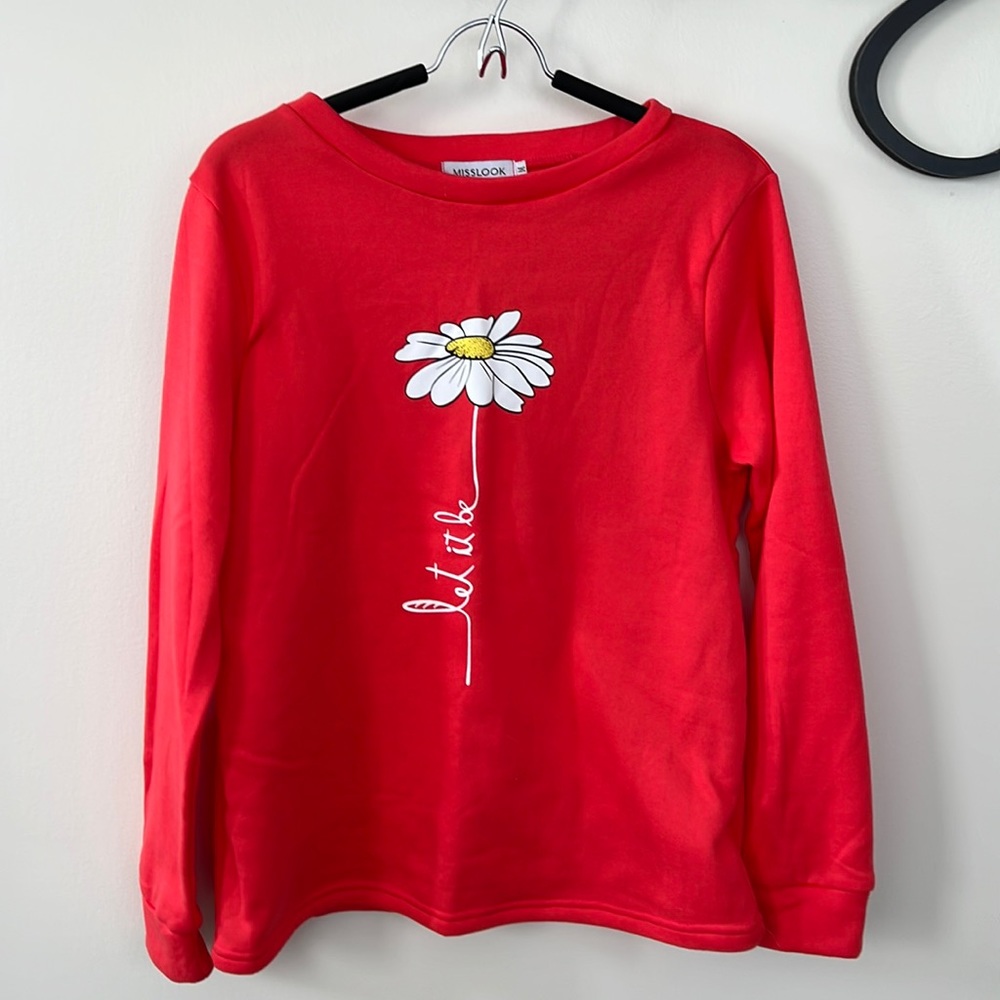 Misslook Let it Be Daisy Sweatshirt